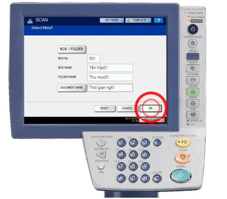 Quét để lưu hồ sơ điện tử (Scan to e-Filing) trên máy Toshiba E-6570C